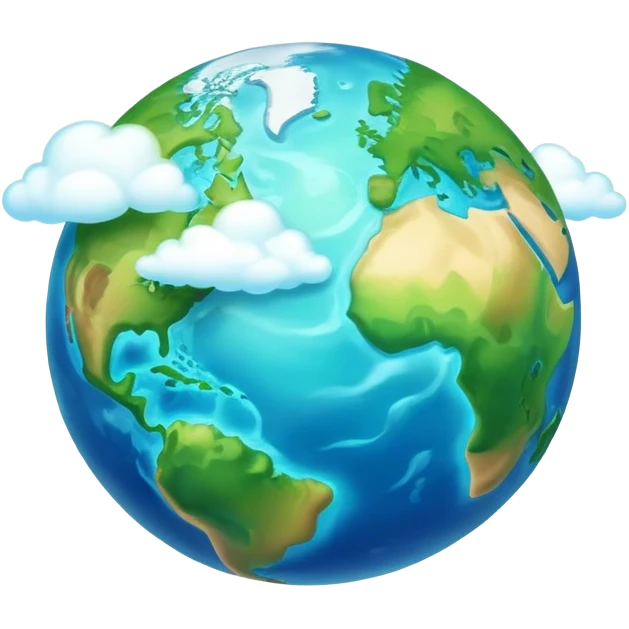 Cinematic Realistic Earth, depicted with vibrant blue oceans, clouds, and lush green continents rendered in exquisite detail, high shine, and a soft radiant glow that captures the dynamic, life-sustaining beauty of our home planet. emoji