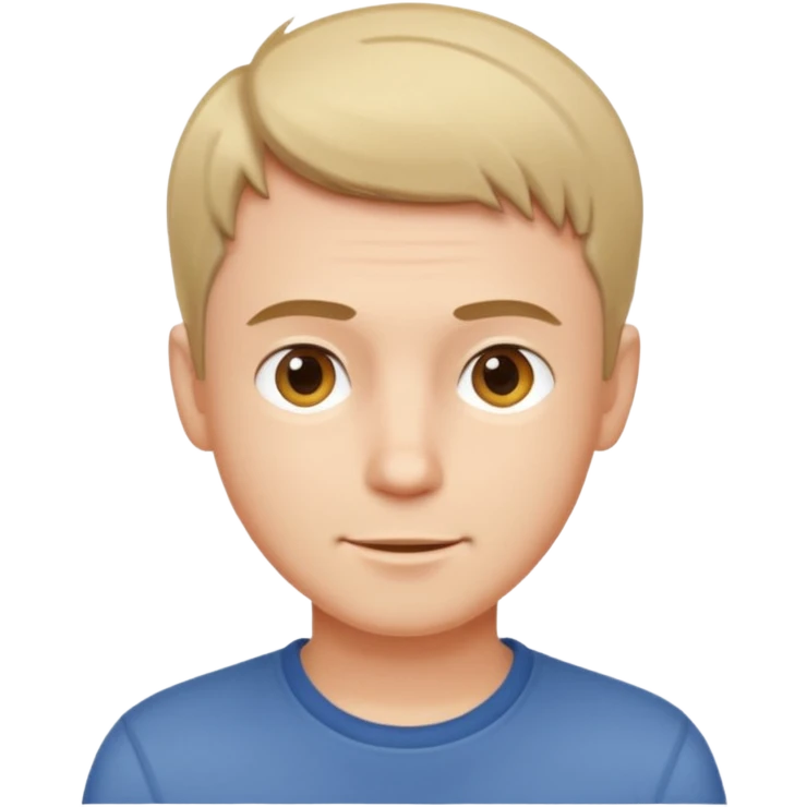 30s male with short hair, casual style, bright expression emoji