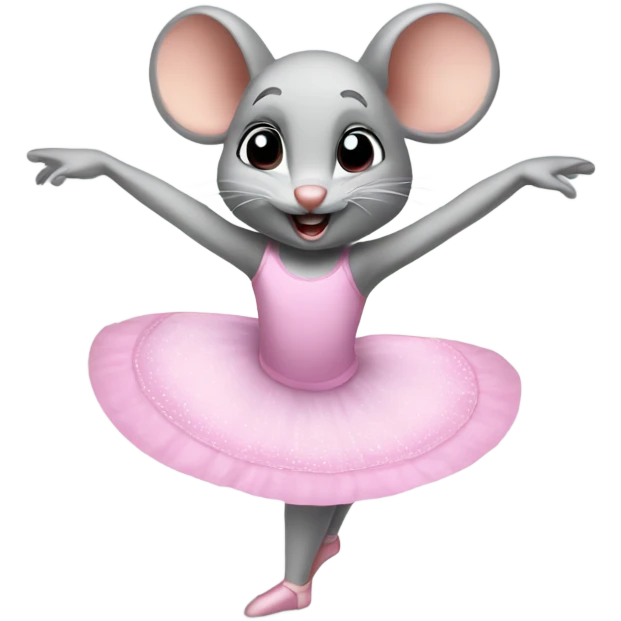 Ballet dancing mouse  emoji