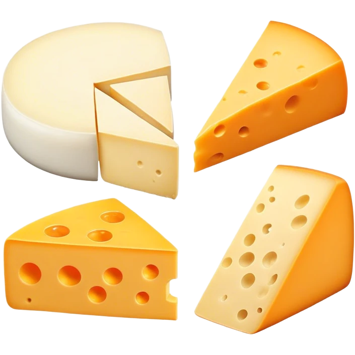 Three types od cheese emoji