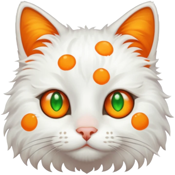 gato blanco con manchas naranjas aesthetic emoji