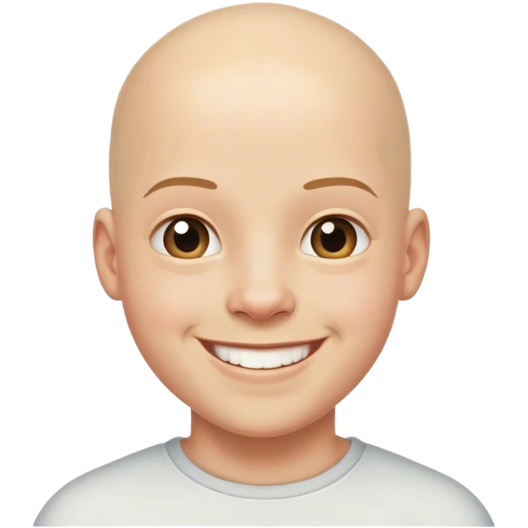 bald boy smiling portrait emoji