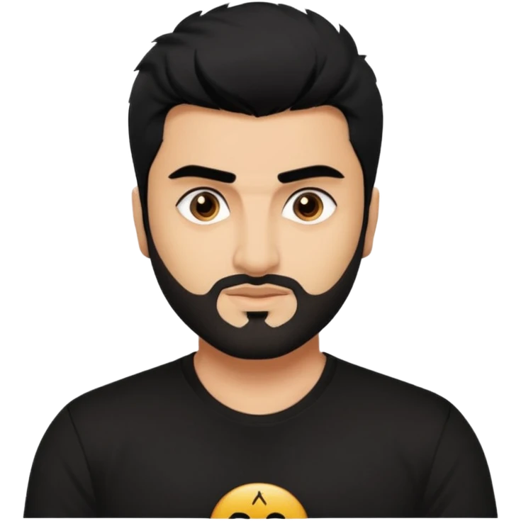 ipretty bratz emoji of arjun kapoor wearing a black tee,  emoji