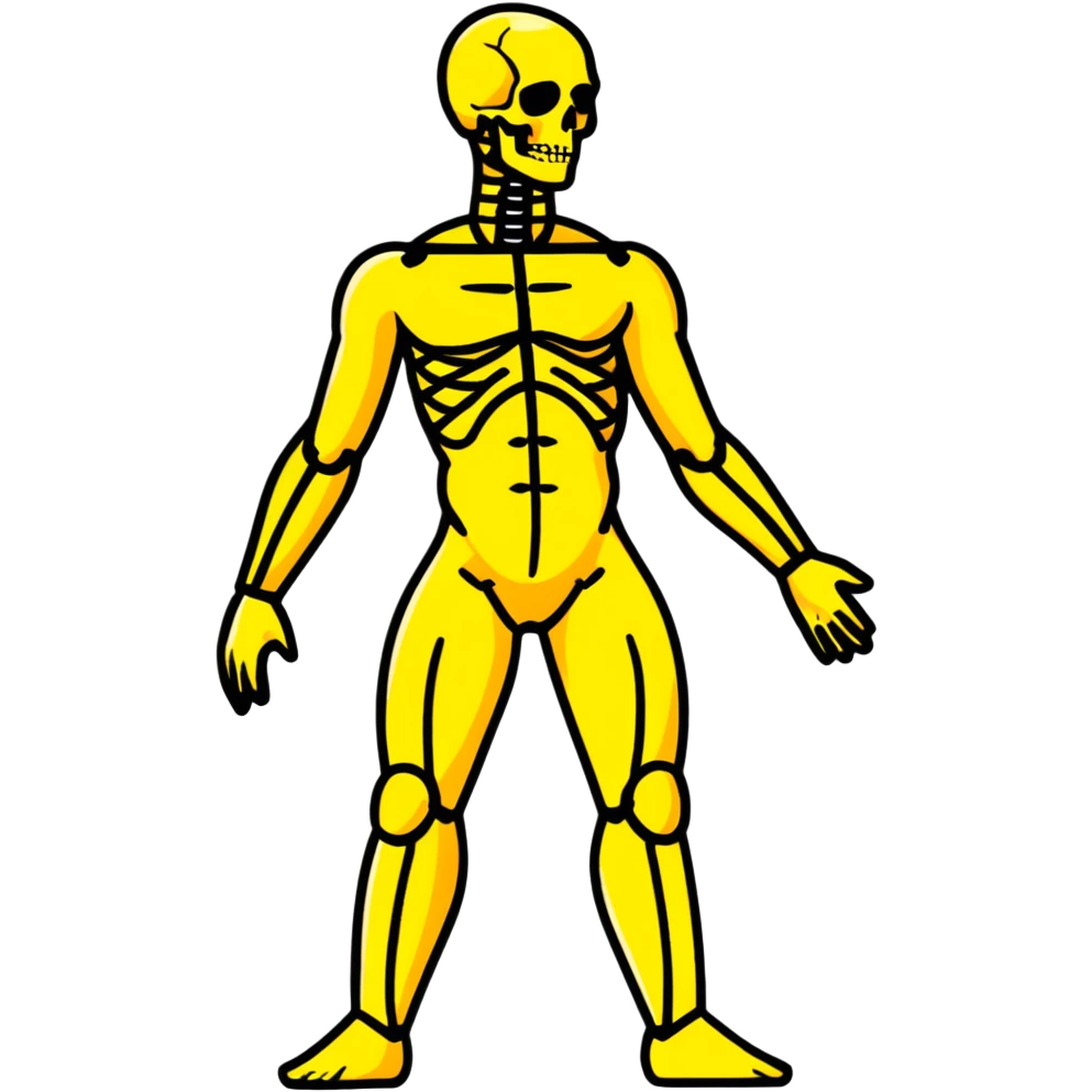 Full human body, anatomical figure, standing pose emoji