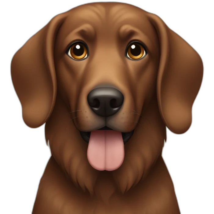 oblong brown dog emoji