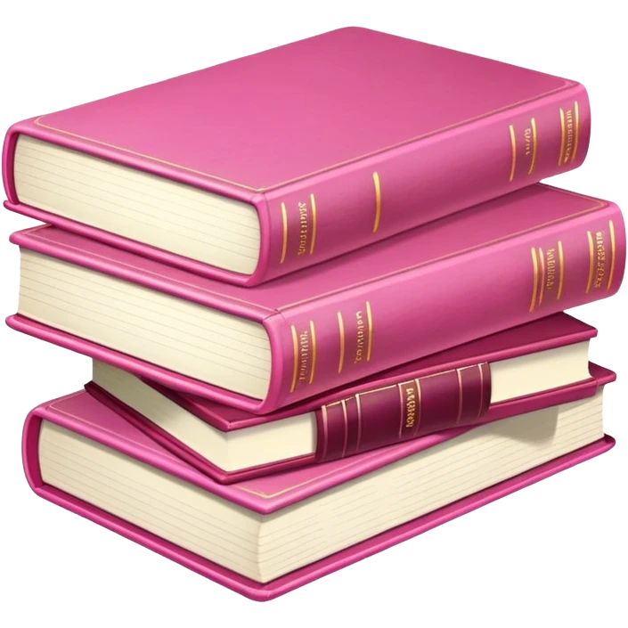 stack of pink books emoji