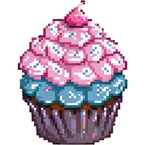 cupcake with pink icing emoji