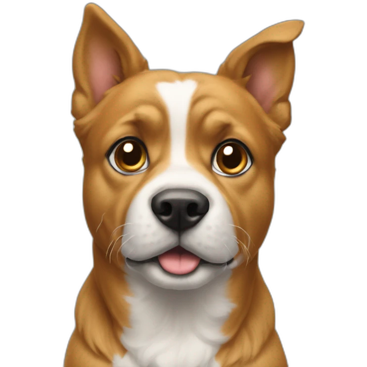 Chat sur la tête d’un chien emoji