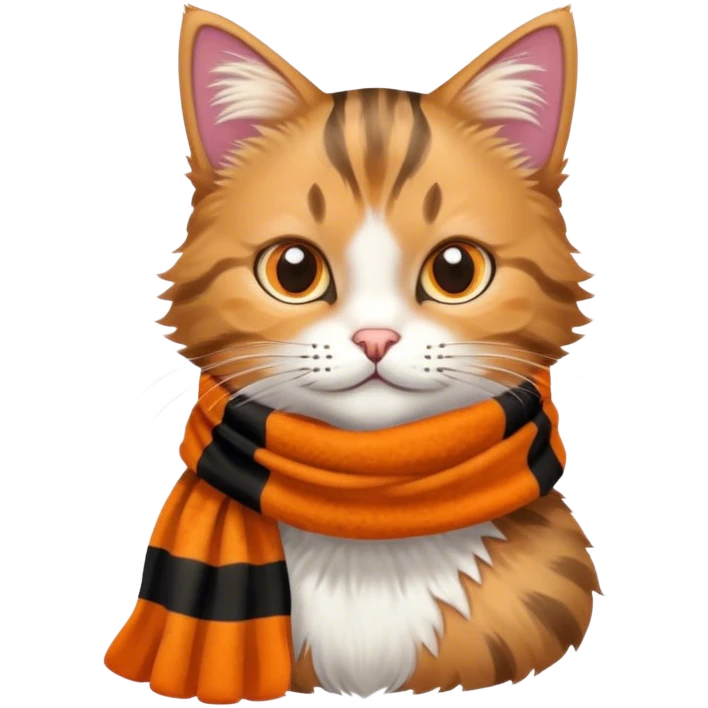 cat wearing scarf emoji
