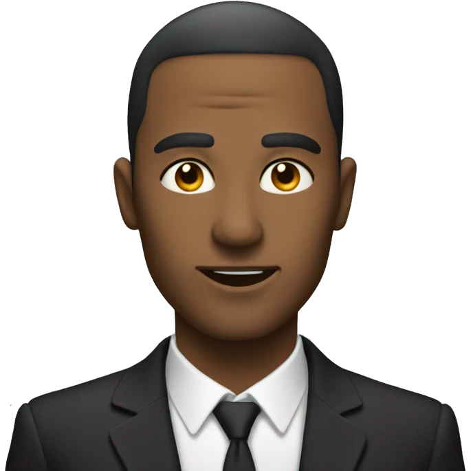 a person with a very sharp jawline pointing at it emoji