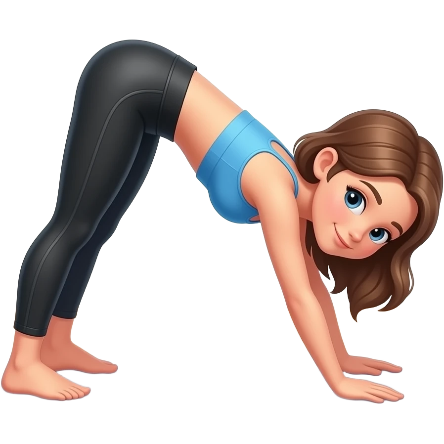 A girl doing yoga emoji