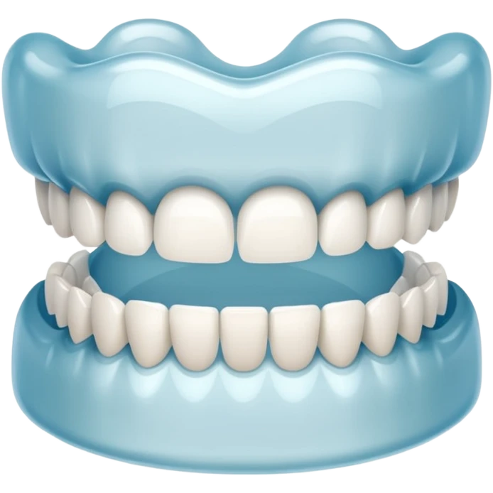 Teeth with aligner clips emoji