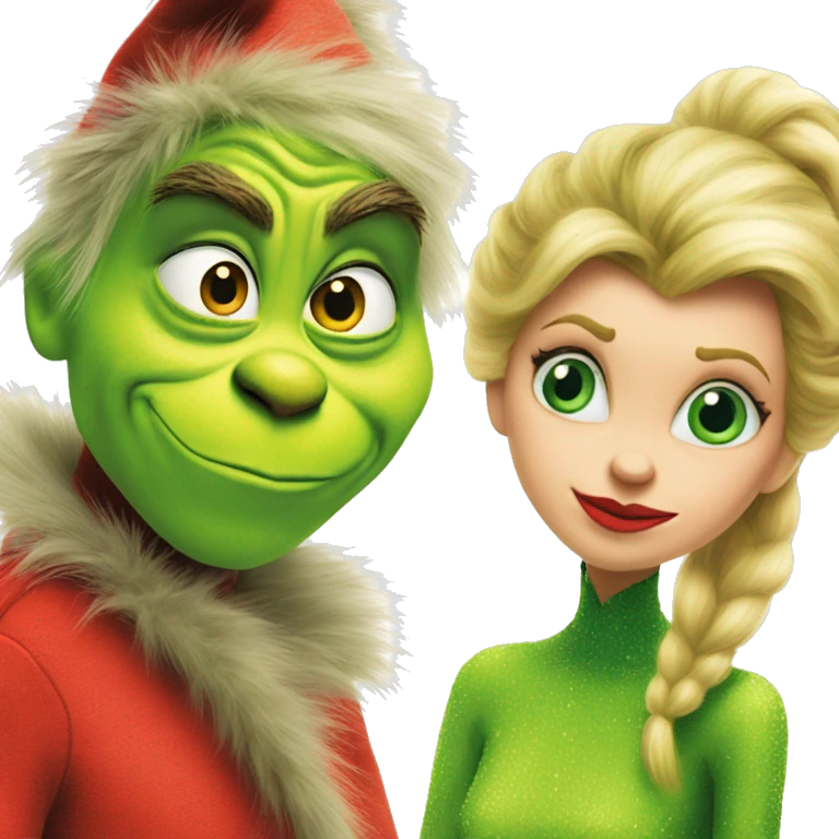 Grinch with Cindy Lou Ho emoji