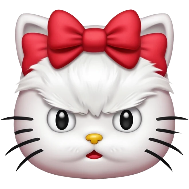 Angry hello kitty emoji
