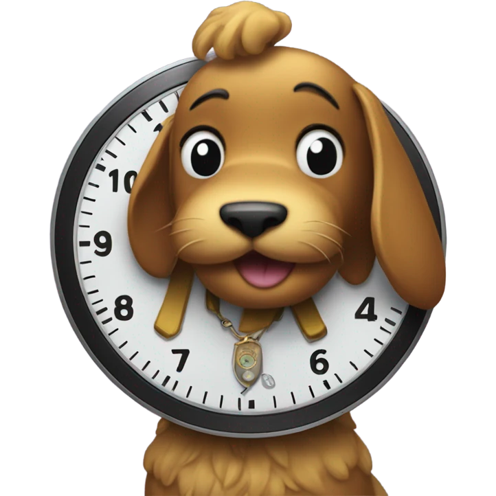 pluto with watch emoji