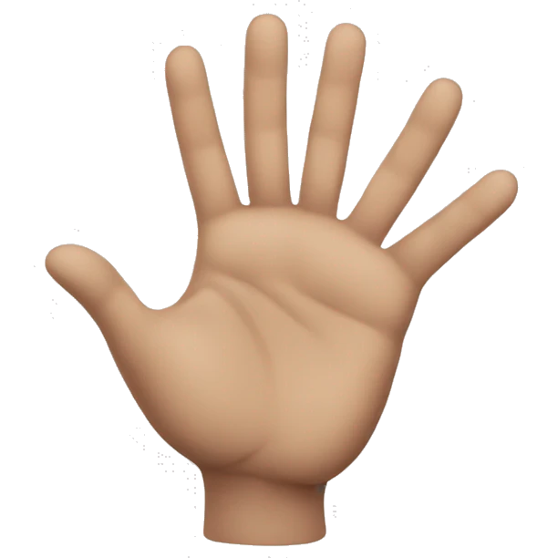 a hand with six fingers emoji