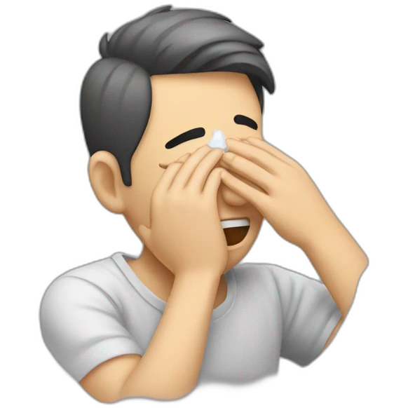 person wipes sweat from their face emoji