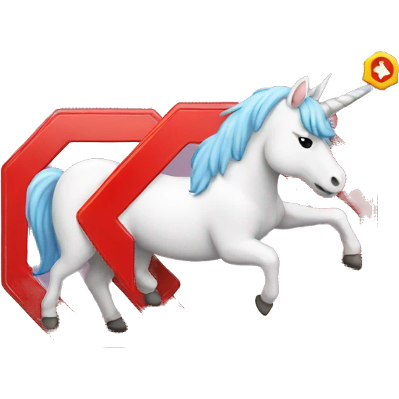 unicorn with stop sign emoji
