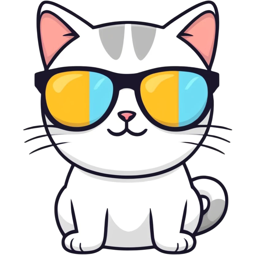 Cat with sunglasses emoji