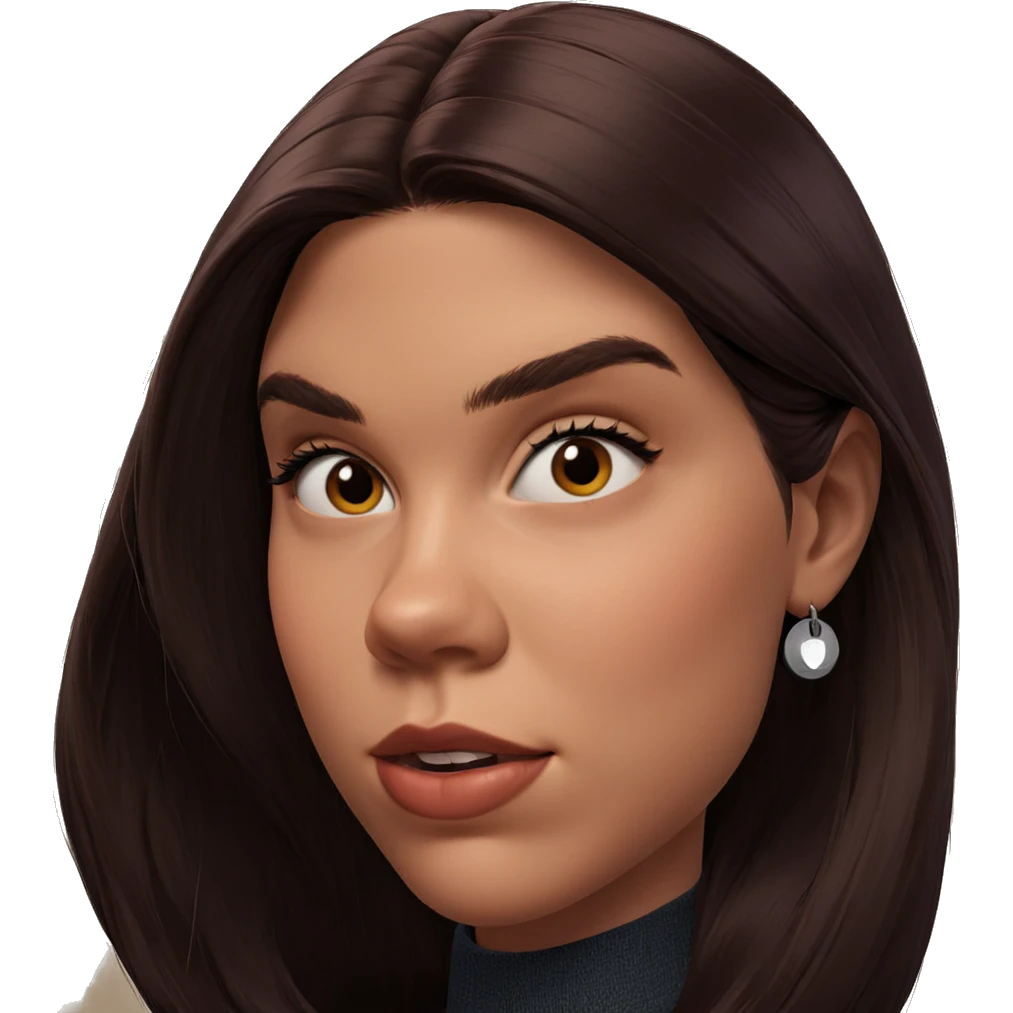 portrait of a dark-haired girl emoji