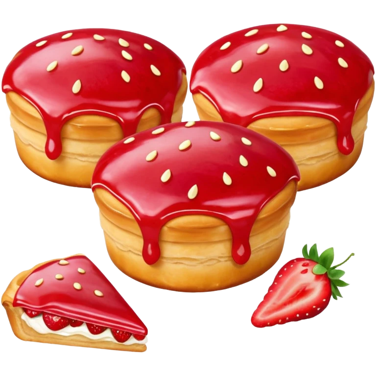 Strawberry Glaze Pastries
 emoji