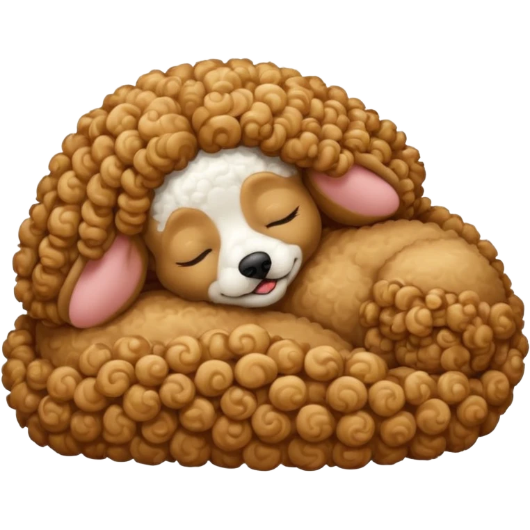푸들이 자고있는 이모티콘 emoji