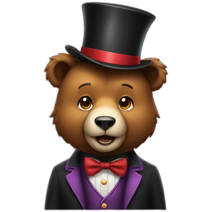 Bear being a magician emoji