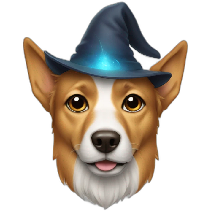 dog with a wizard hat emoji