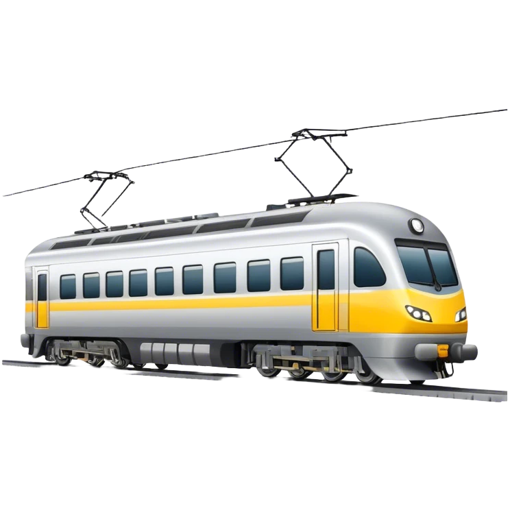 Australian passenger train (Iconic colour: Silver and yellow) emoji