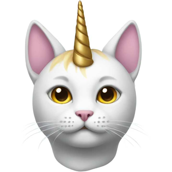 Cat with a unicorn horn emoji
