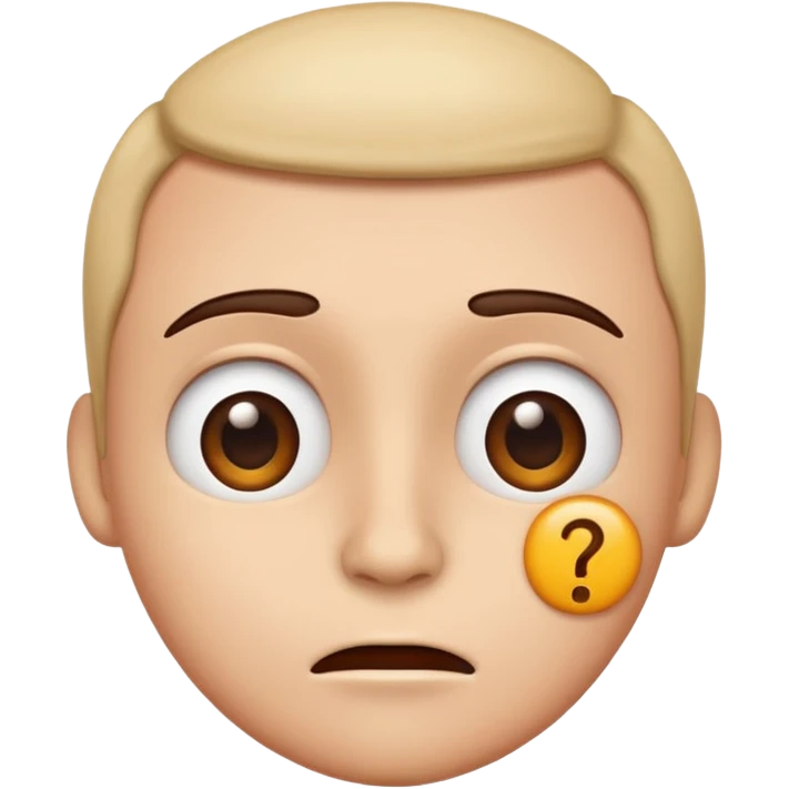 Questioning emoji expression emoji