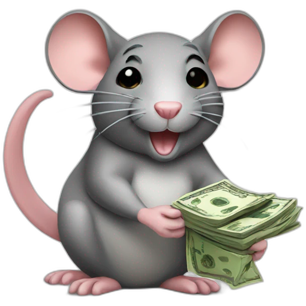 Rat with money emoji