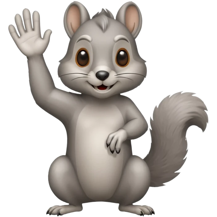 funny dead squirrel waving emoji