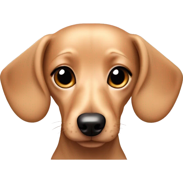 Coquette cream dachshund with short hair and With coquettish bows in the hair  emoji