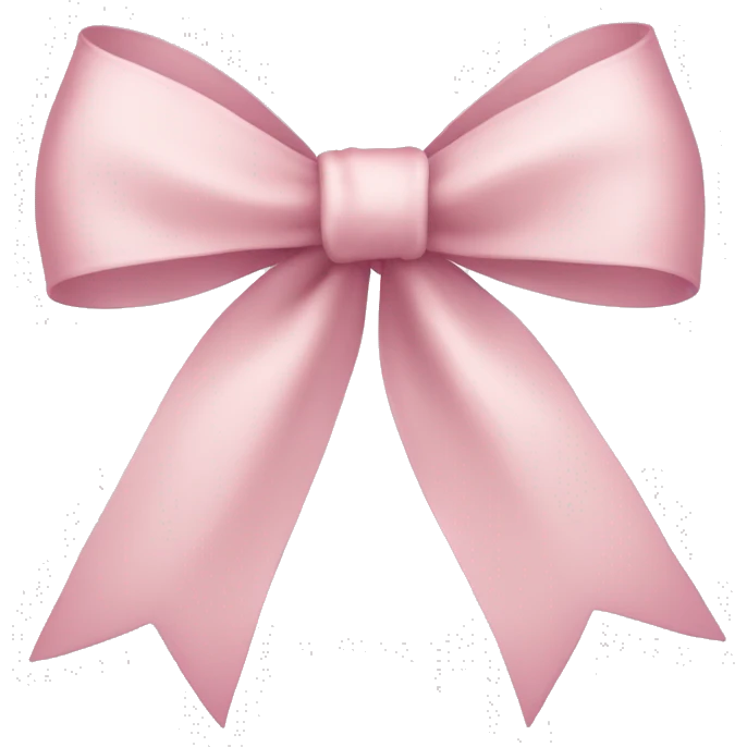 light pink ribbon bow emoji