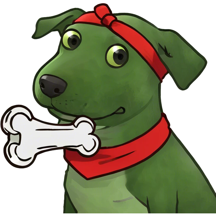 Dog with big bone emoji