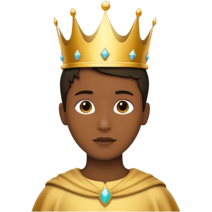 silhouette with a crown above the head emoji