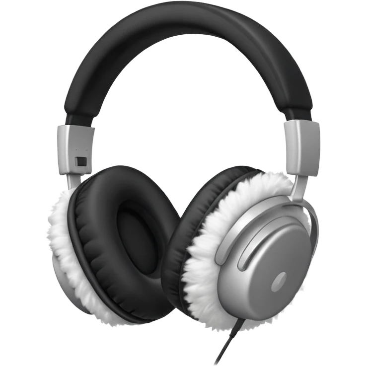 fluffy headphone emoji