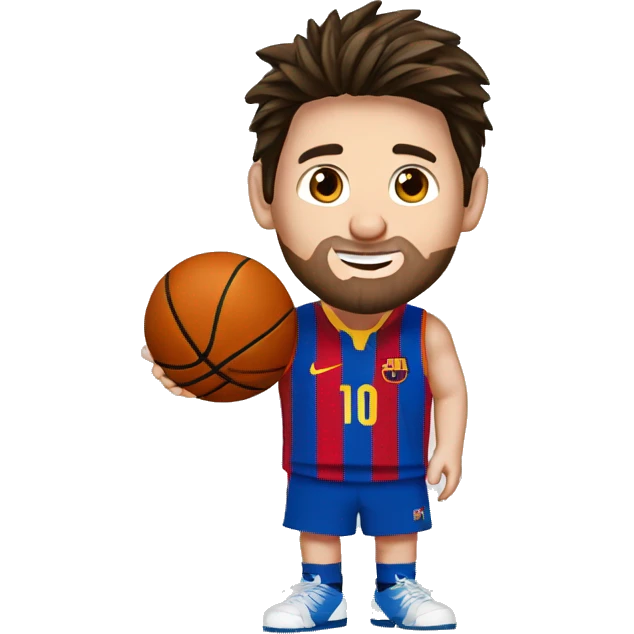 Messi joue du basket emoji
