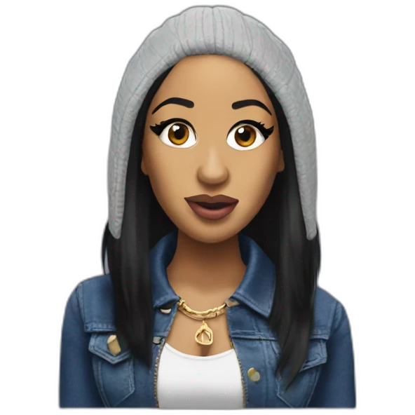 US Female Rapper Cardi B emoji