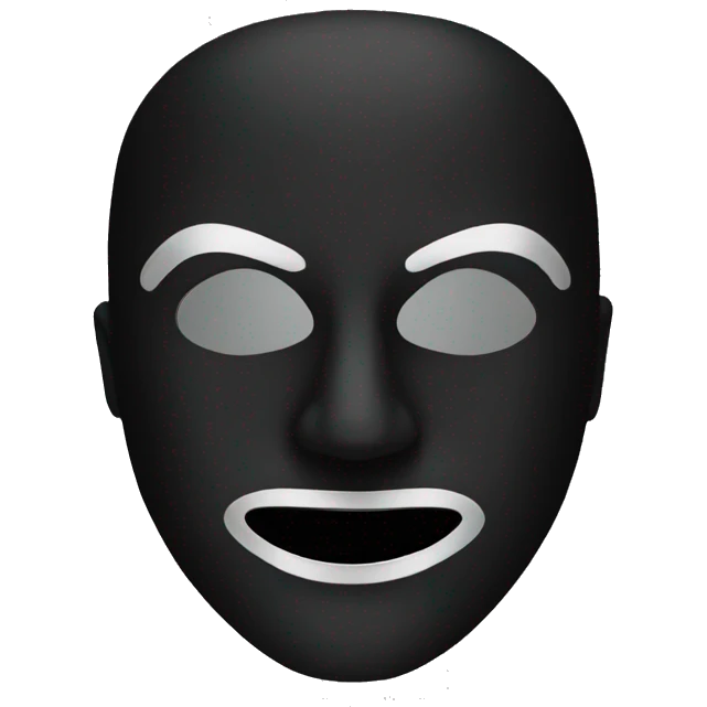mask black emoji