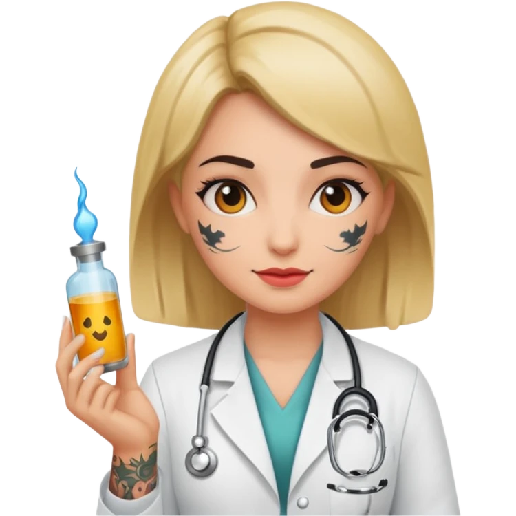 tattooed doctor girl emoji