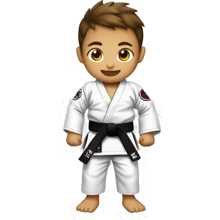 Shark-kid wearing a Jiu-Jitsu gi  emoji