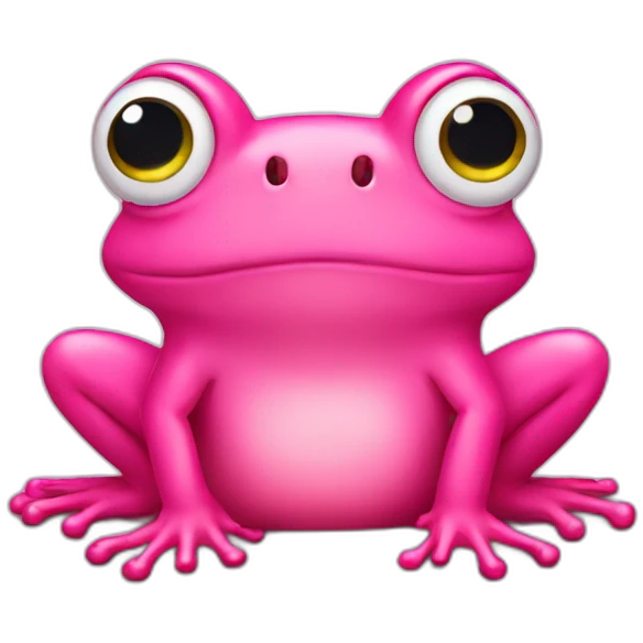Pink frog emoji