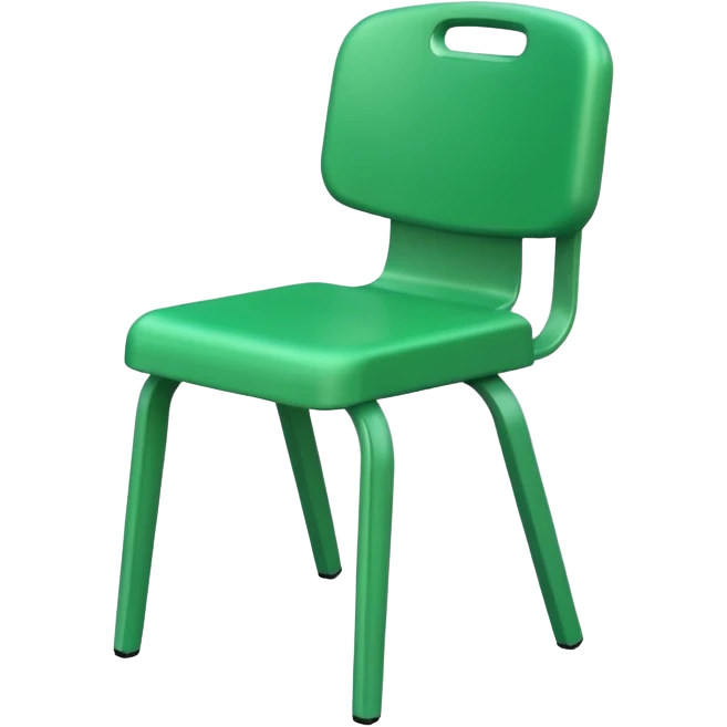 Silla de plástico verde emoji