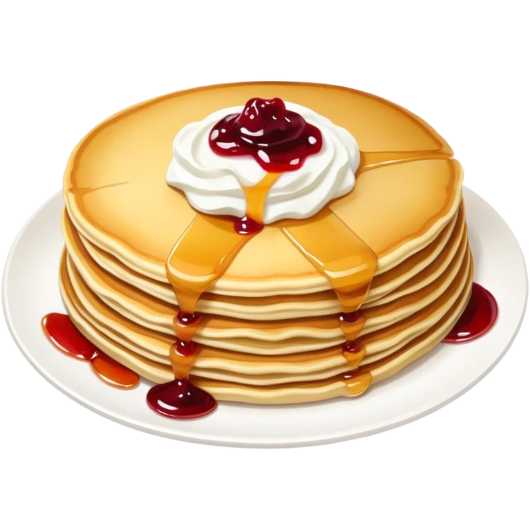 scandinavian crepe pancakes with jam and sour cream emoji
