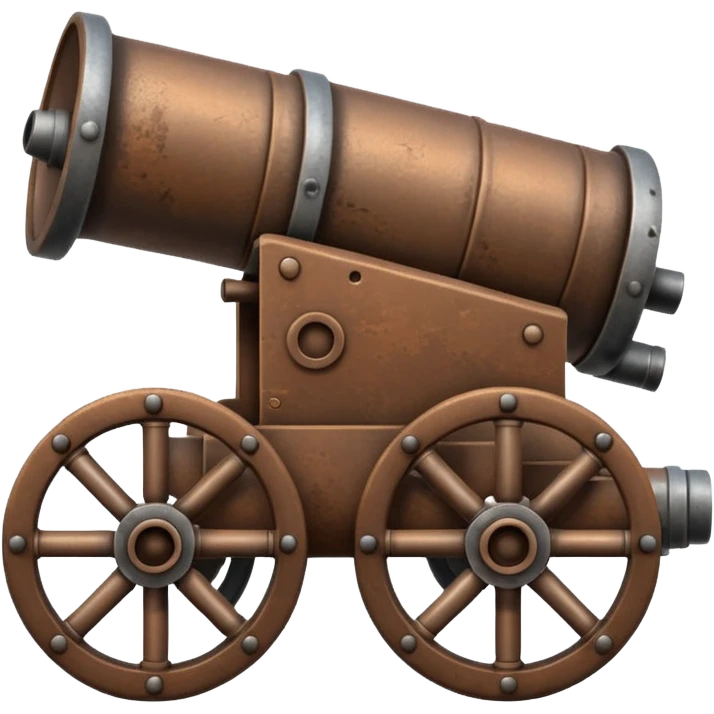 Create an emoji of a war cannon. The cannon should be brown. emoji