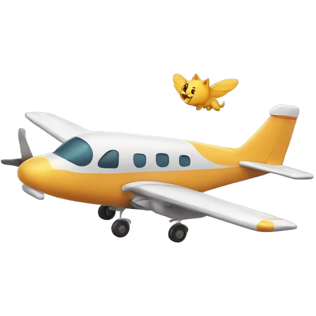 Cat flying plane  emoji