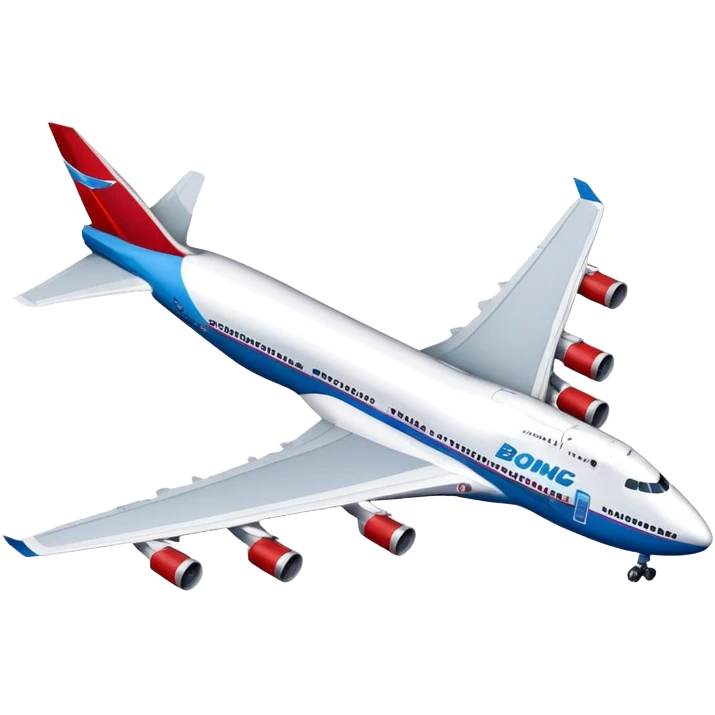 Boeing 747 - Boeing (Model Year: 2020) (Iconic colour: White with red and blue) emoji