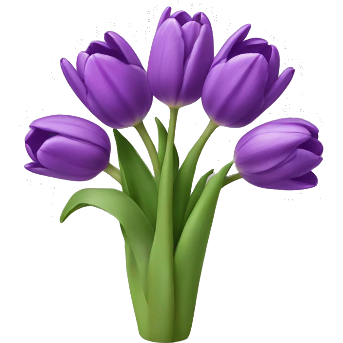 Purple tulips ￼ emoji
